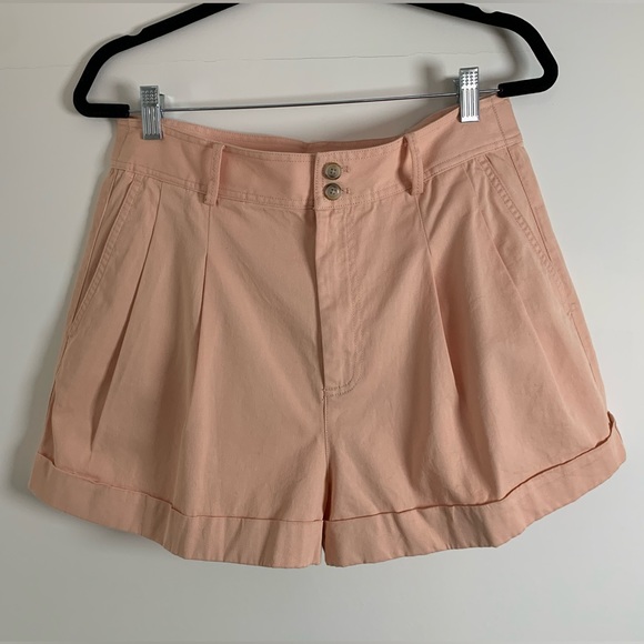 Madewell Pleated Shorts in Pink - Size 8 - Picture 1 of 9